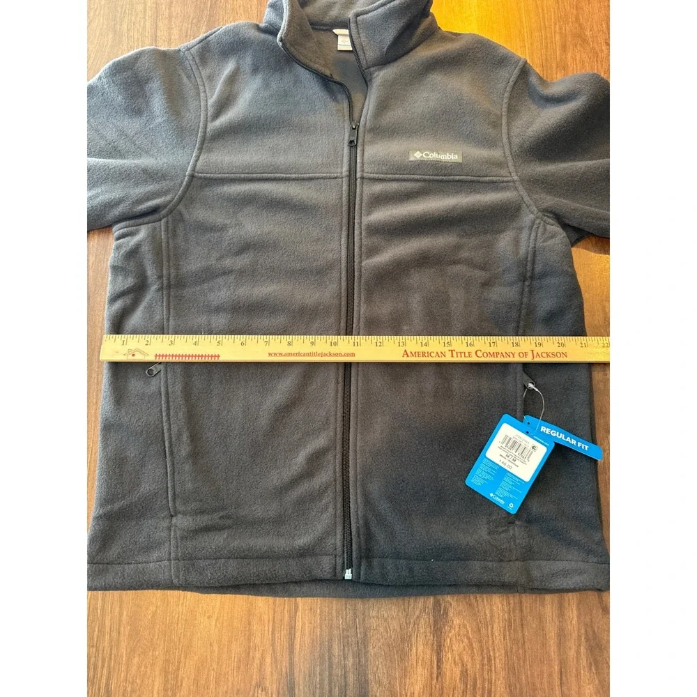 Columbia Mens Mount‎ Grant Fleece Full Zip Jacket Gray Medium NWT